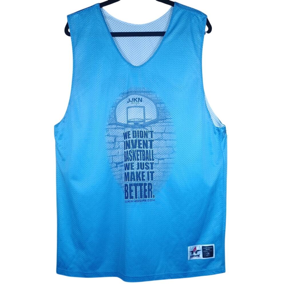 Alleson Athletic Reversible Mesh Basketball Jersey Light Blue/White Adult XL